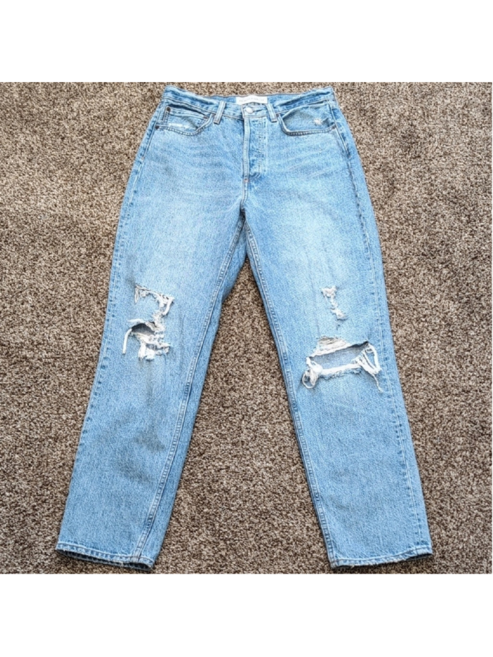 Denim Forum The BF High Rise Loose Distressed Size 27